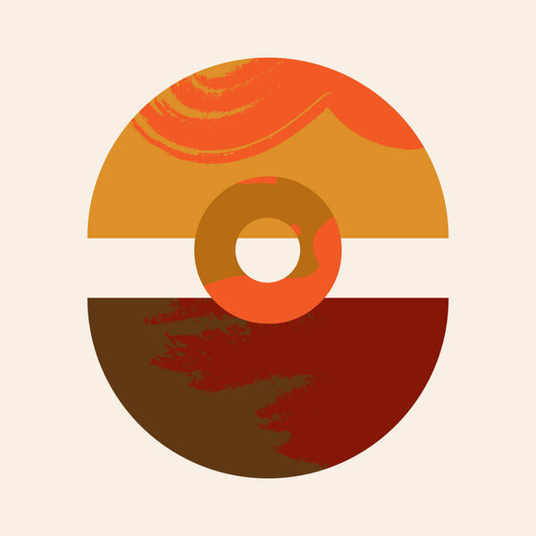 Терракотовая абстрактная печать. Современная геометрическая цифровая живопись. Плакат скандинавского стиля. Современная абстракция в векторе
.