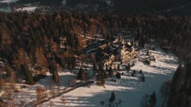 Üstgeçidin uçağın Sinaia sarayda Pelesh görüntülerini