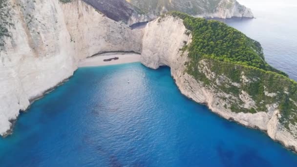 Picturesque Aerial View Of Shipwreck Beach Navagio On Zakynthos