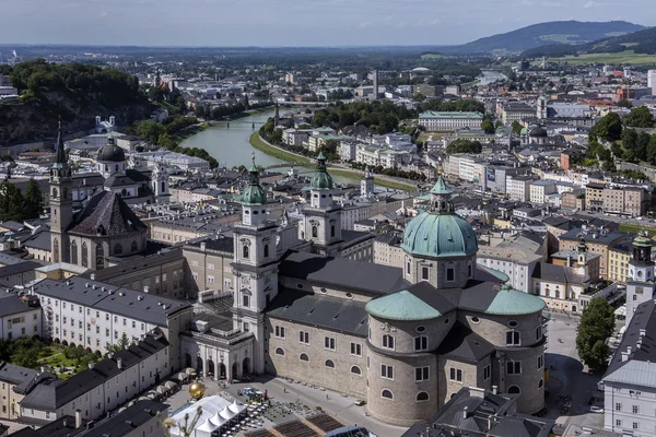 Vista do Castelo de Hohensalzburg - Salzburgo - Áustria — Fotografia de Stock