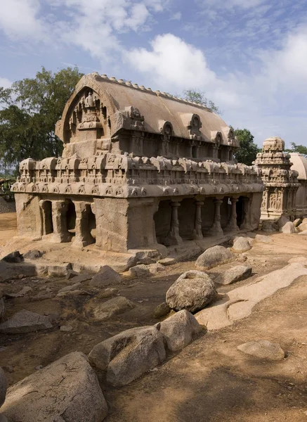 Panch Rathas - Mamallapuram - Índia — Fotografia de Stock