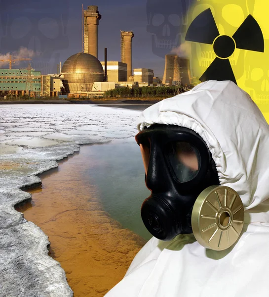 Indústria nuclear - Poluição - Resíduos tóxicos — Fotografia de Stock