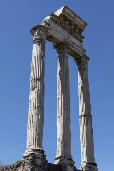 Świątynia Kastora i Polluksa - Rzym - Włochy — Zdjęcie stockowe