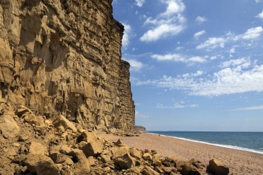 Cliffs at West Bay - Jurassic Coast - Dorset - İngiltere.