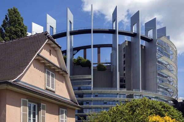 Edificio del Parlamento Europeo Estrasburgo Francia — Foto de Stock