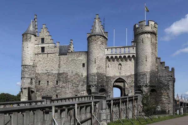 Zamek Antwerpia - Het Steen - Antwerpia W Belgii — Zdjęcie stockowe