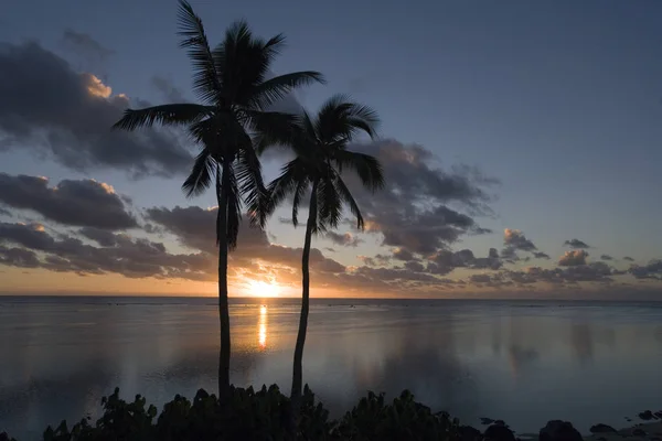 Pôr-do-sol do Pacífico Sul - Ilhas Cook - Pacífico Sul — Fotografia de Stock