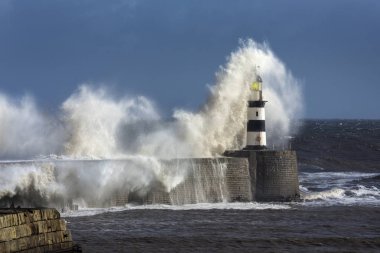 Seaham feneri çökmesini dalgaları