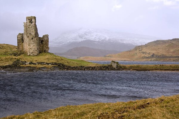 Ruins of Ardverk Castle - Loch Assynt - Scotland
