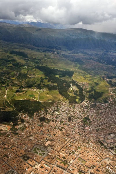 Aerial view of the city of Cuzco in Peru — Stock Photo, Image