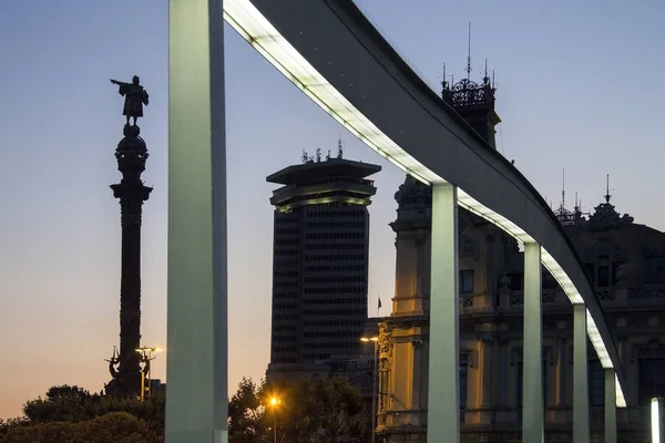 Estátua Cristóvão Colombo - Barcelona - Espanha — Fotografia de Stock