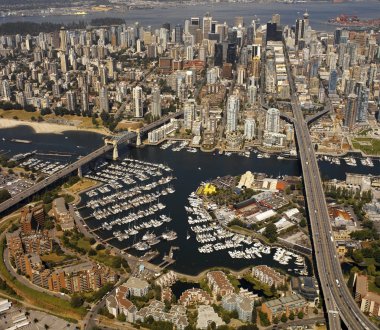 Vancouver - British Columbia - Kanada havadan görünümü