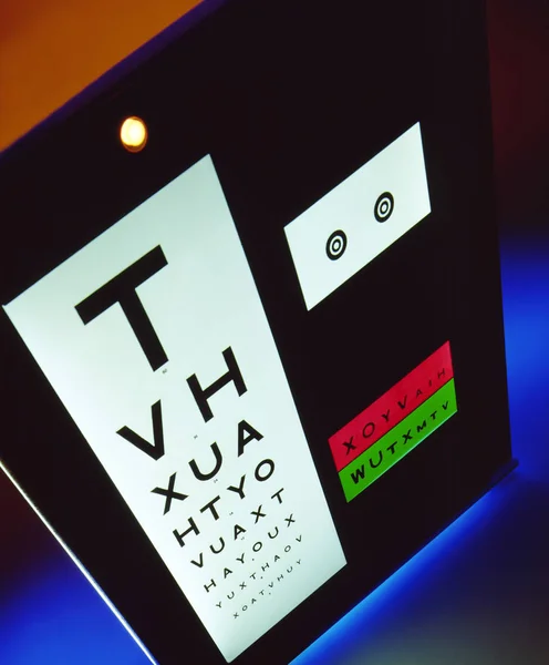 Opticiens - gezichtsvermogen Test — Stockfoto