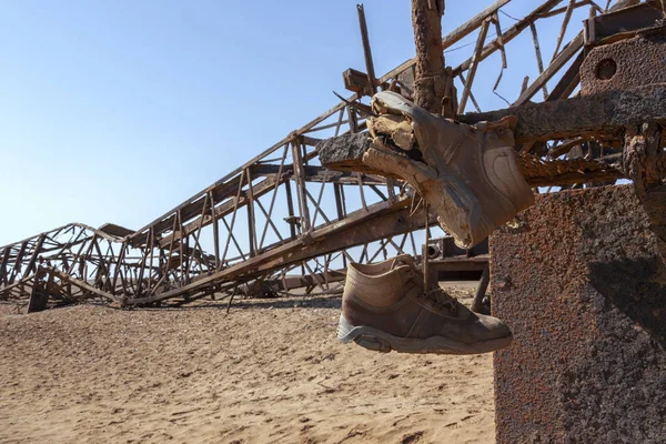 Övergiven teknik - Skelettkusten - Namibia — Stockfoto