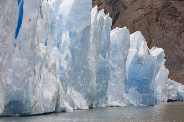 Grå glaciär - Torres del Paine nationalpark - Patagonien - Chil — Stockfoto