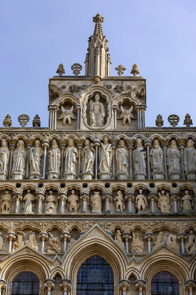 A Catedral medieval de Wells em Somerset, Inglaterra — Fotografia de Stock