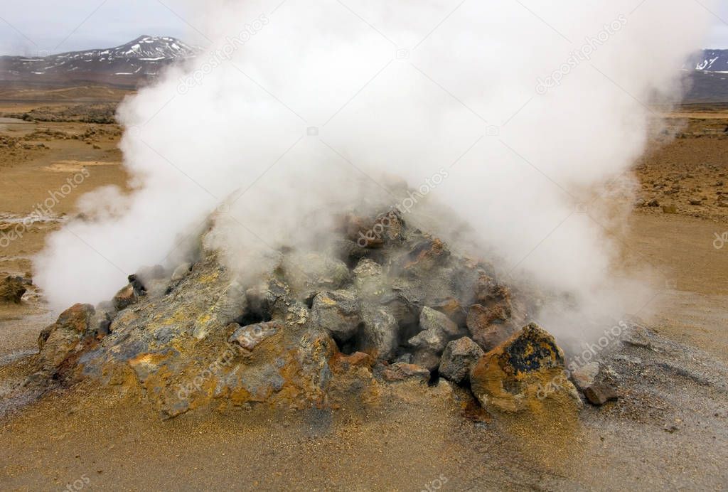 Volcanic steam vent - Namaskard Geo Thermal area - Iceland