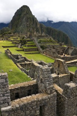 Machu Picchu 'nun Güney Amerika' daki İnka harabeleri.