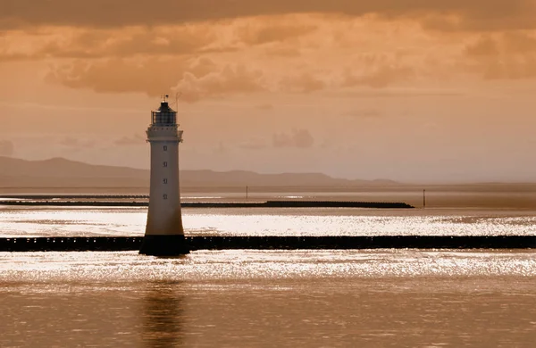 Lighthouse- Mersey Estuary - England — Stock Photo, Image