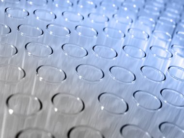 Tıbbi laboratuarda test tüpleri.