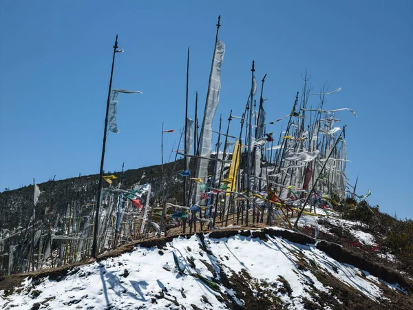 Buddhist prayer flags - Kingdom of Bhutan — Stock Photo, Image