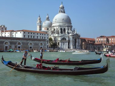 Venetian gondolas on the Grand Canal - Venice - Italy