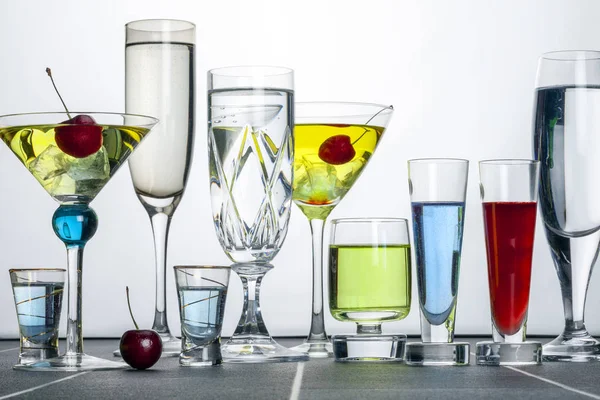 A range of alcoholic cocktails — Stock Photo, Image