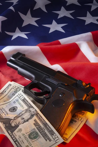 Crime de arma americana — Fotografia de Stock
