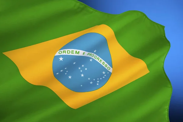 Brasiliens flagga - Sydamerika — Stockfoto