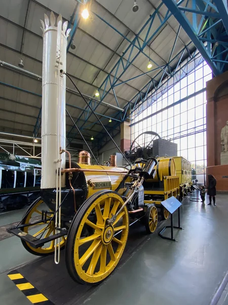 Stephensons Rocket - una locomotora de vapor temprana . — Foto de Stock