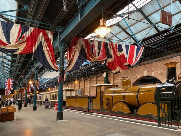 Locomotiva a vapor vintage - National Railway Museum - York - Reino Unido — Fotografia de Stock