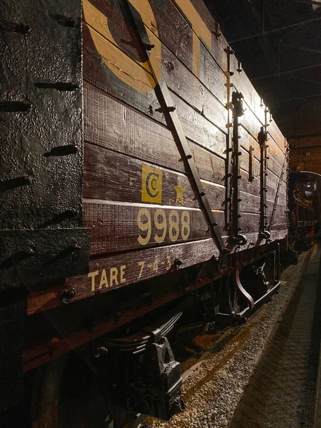 Vintage goods wagon - National Railway Museum - York - England — 스톡 사진