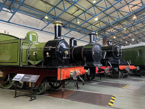 Vintage steam locomotives - National Railway Museum - York - UK — 스톡 사진