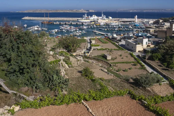 Porto Mgarr Pequena Ilha Gozo Largo Costa Malta — Fotografia de Stock
