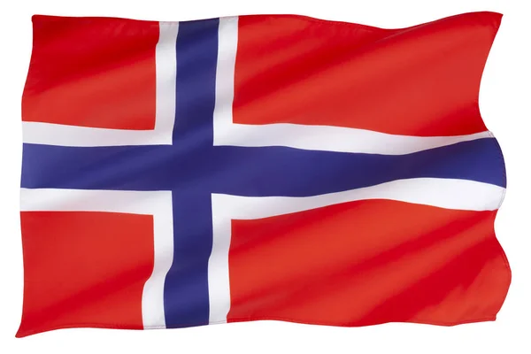 Flaga Narodowa Norwegii Przyjęta Lipca 1821 — Zdjęcie stockowe