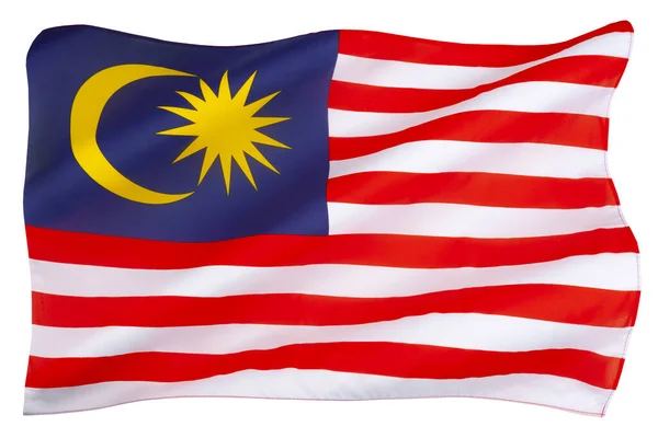 Bandiera Nazionale Della Malesia Jalur Gemilang Attuale Versione Questa Bandiera — Foto Stock