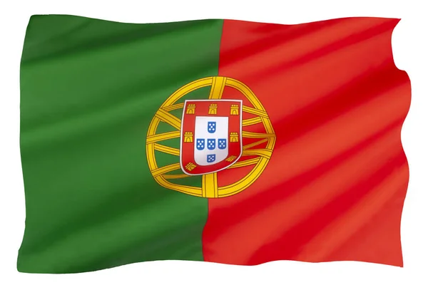 National Flag Ensign Portugal Bandeira Portugal Adopted June 1911 — Stock Photo, Image