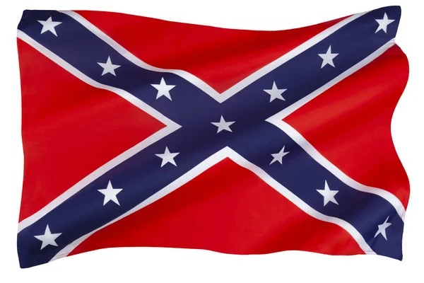 Vlag Van Zuidelijke Staten Van Amerika Het Gebruik Ervan Begonnen — Stockfoto