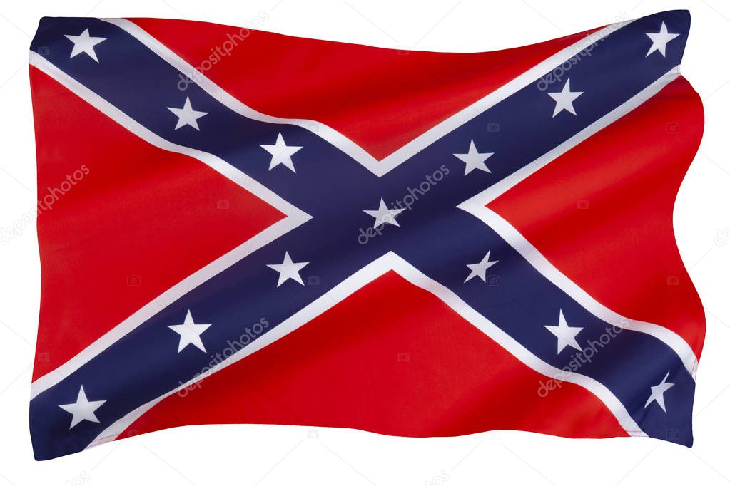 Flag of the Confederate States of America. Its use started in response to the civil rights movement in the 1950s and 1960s and continues to the present day.