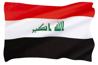 Irak bayrağı Arap Kurtuluş bayrağının üç yatay kırmızı, beyaz ve siyah çizgisini içerir.. 