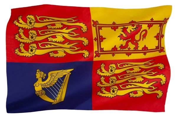 Королівський Стандарт Королеви Єлизавети Використовувався Англії Північній Ірландії Уельсі Кордоном — стокове фото