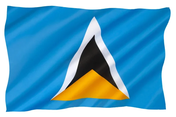 Národní Vlajka Karibského Ostrova Svatá Lucie Byla Přijata Roce 1967 — Stock fotografie