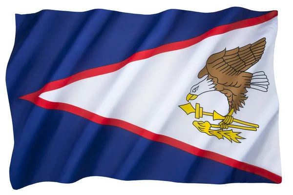 Bandeira Samoa Americana Adotada Abril 1960 Para Substituir Estrelas Riscas — Fotografia de Stock
