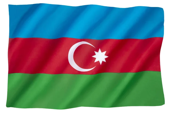 National Flag Republic Azerbaijan — Stock Photo, Image