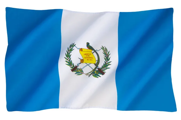 Σημαία Και Έμβλημα Της Γουατεμάλας Συχνά Αναφέρεται Pabellon Nacional Υιοθετήθηκε — Φωτογραφία Αρχείου