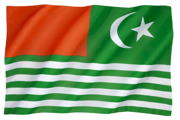 Bandeira Caxemira Azad Bandeira Estado Território Caxemira Azad Noroeste Índia — Fotografia de Stock