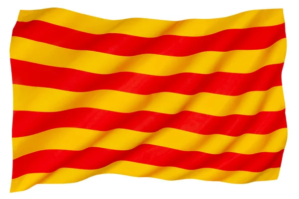 Drapeau Catalogne Espagne Connu Sous Nom Senyera — Photo