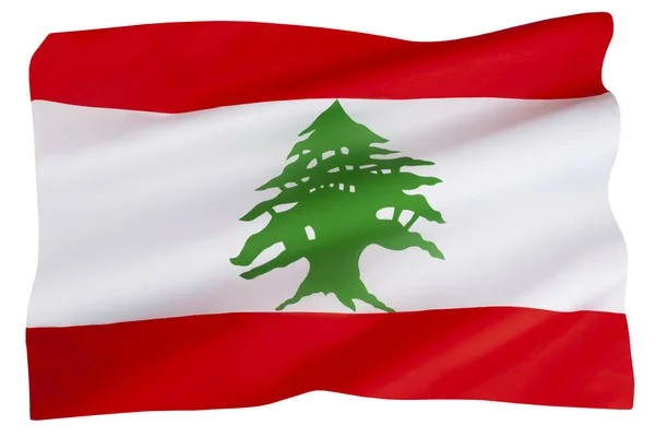 Flag Lebanon Cedar Tree Symbol Holiness Eternity Peace — Stock Photo, Image