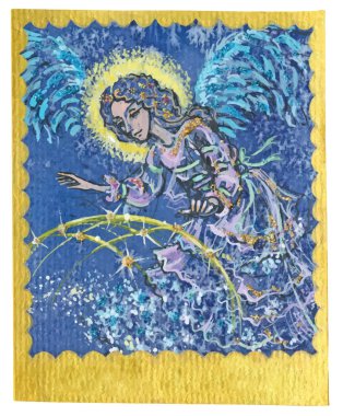 vektör tarot kartı - koruyucu melek