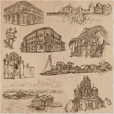 architecture - an hand drawn vector pack clipart